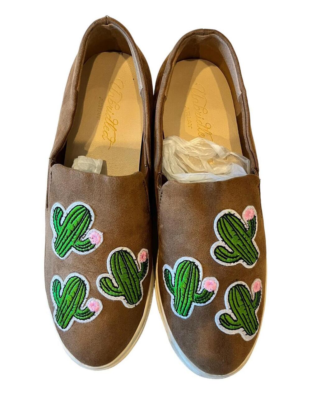 Ariat Slip on Shoes Unbridled Womens Dixie Cognac Cactus Rose Sz 6.5